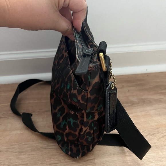 *SOLD* Coach Ocelet Leopard Print File Nylon Crossbody Bag F77479 - Picture 8 of 10